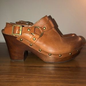 Cognac Kork Ease clogs